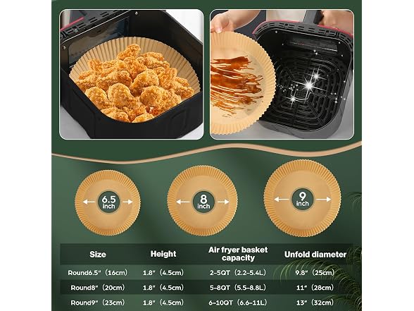 Stoear Air Fryer Paper Liners