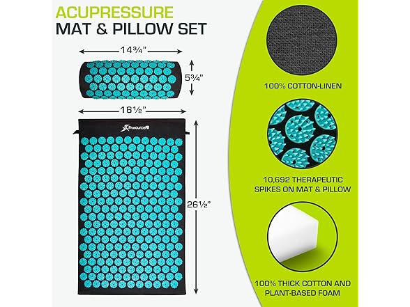 ProsourceFit Acupressure Mat and Pillow