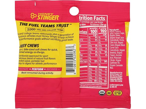Honey Stinger Organic Fruit Smoothie Chew 1.8oz