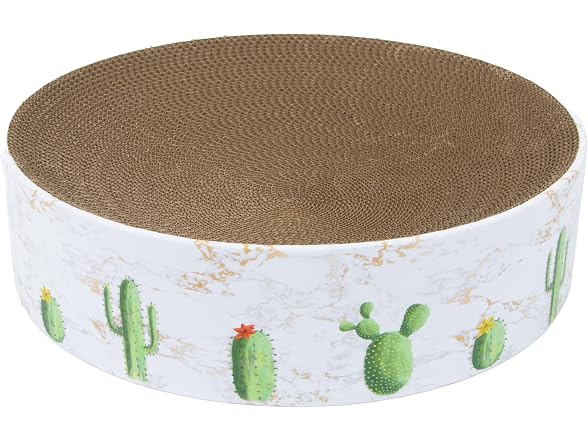 Kitty City Cactus Corrugate Scratcher Bed - Round Lounger