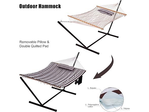 Lazy Daze Double Hammock w/ 12ft Steel Stand