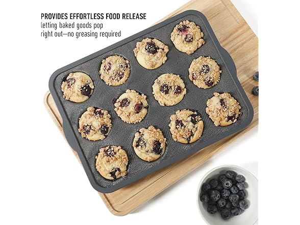 Calphalon  GlassFlex Technology  Muffin Pan - Grey