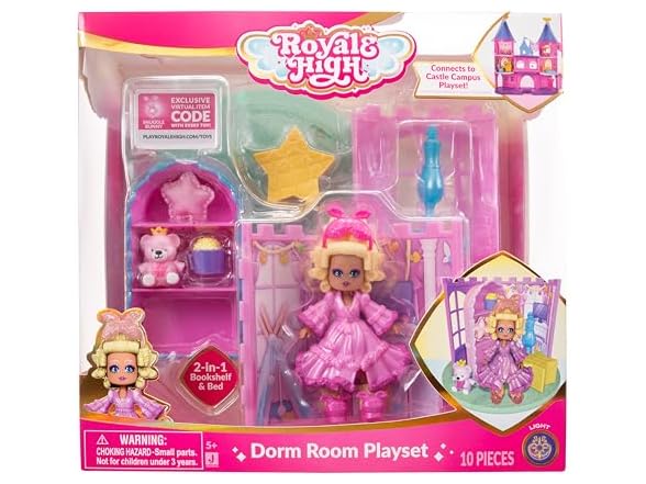 Royale High Dorm Room Playset - 1 Doll, 5 Accessories
