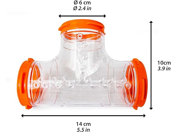 Ferplast Hamster Cage Play Tube T-Tunnel, 5.5L x 3.9H x 2.4"