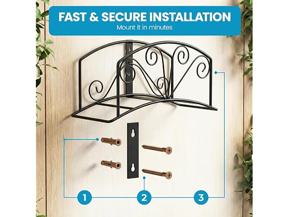 Metal Wall-Mount Elegant Hose Holder