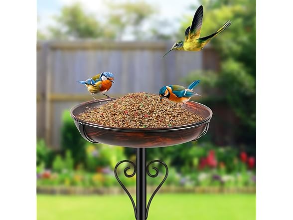 ODSNANIE Vintage Freestanding Birdbath