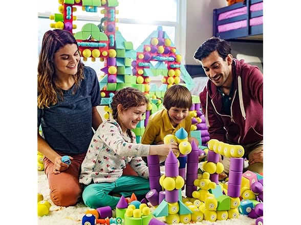 Blockaroo Magnetic Foam Building Blocks - 50-Piece Set