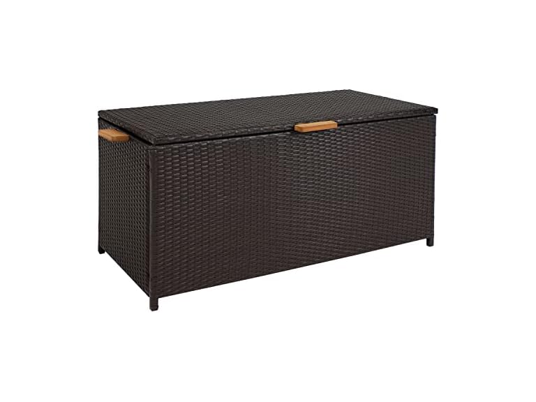 Sunnydaze Decor GF-045 Wicker Storage Box - Brown Brown