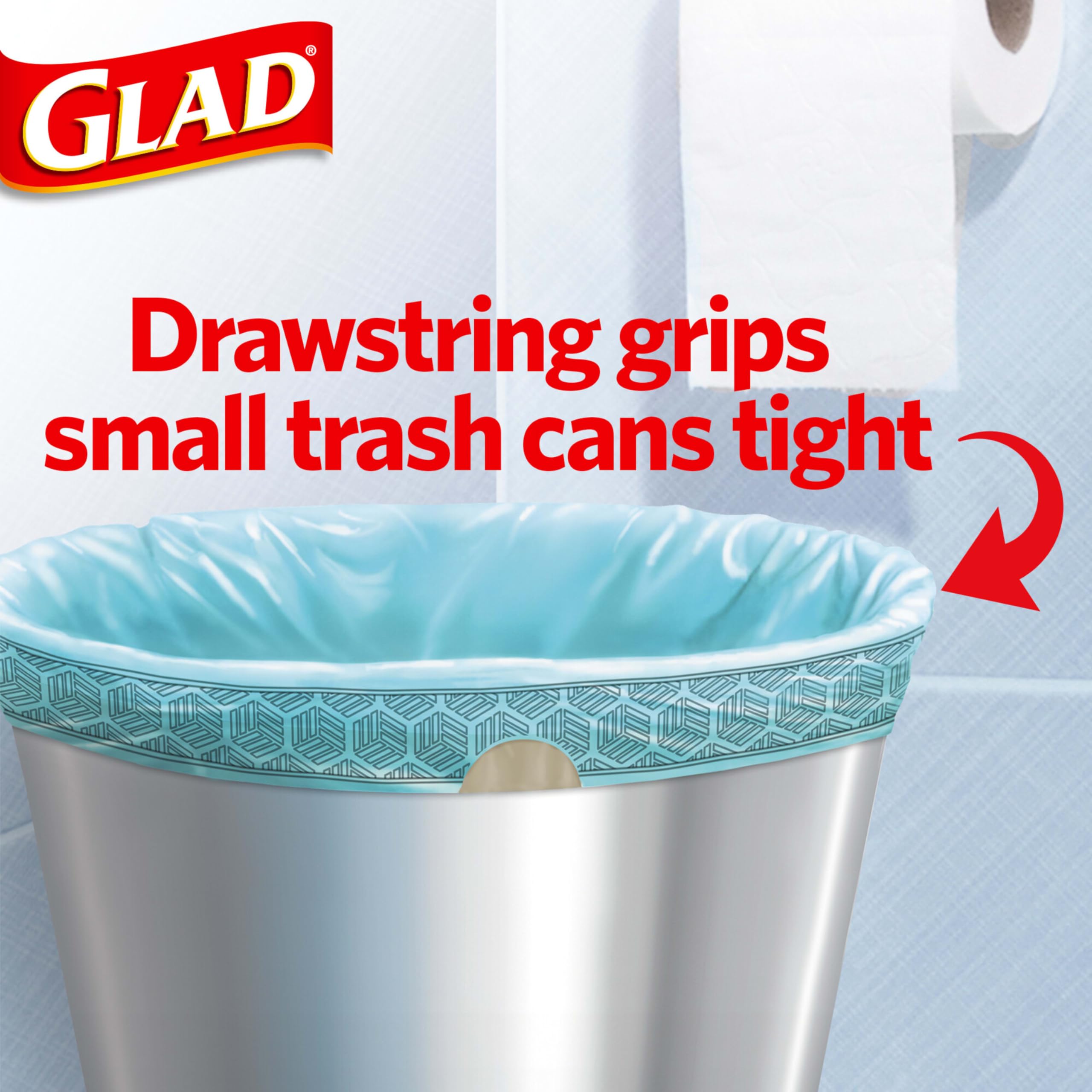 Glad OdorShield Small Drawstring Trash - Gallery 8