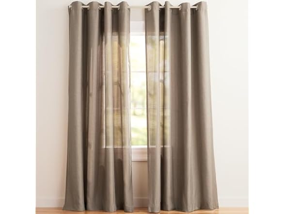 Exclusive Home Loha Linen Grommet Top Curtain Panel Pair
