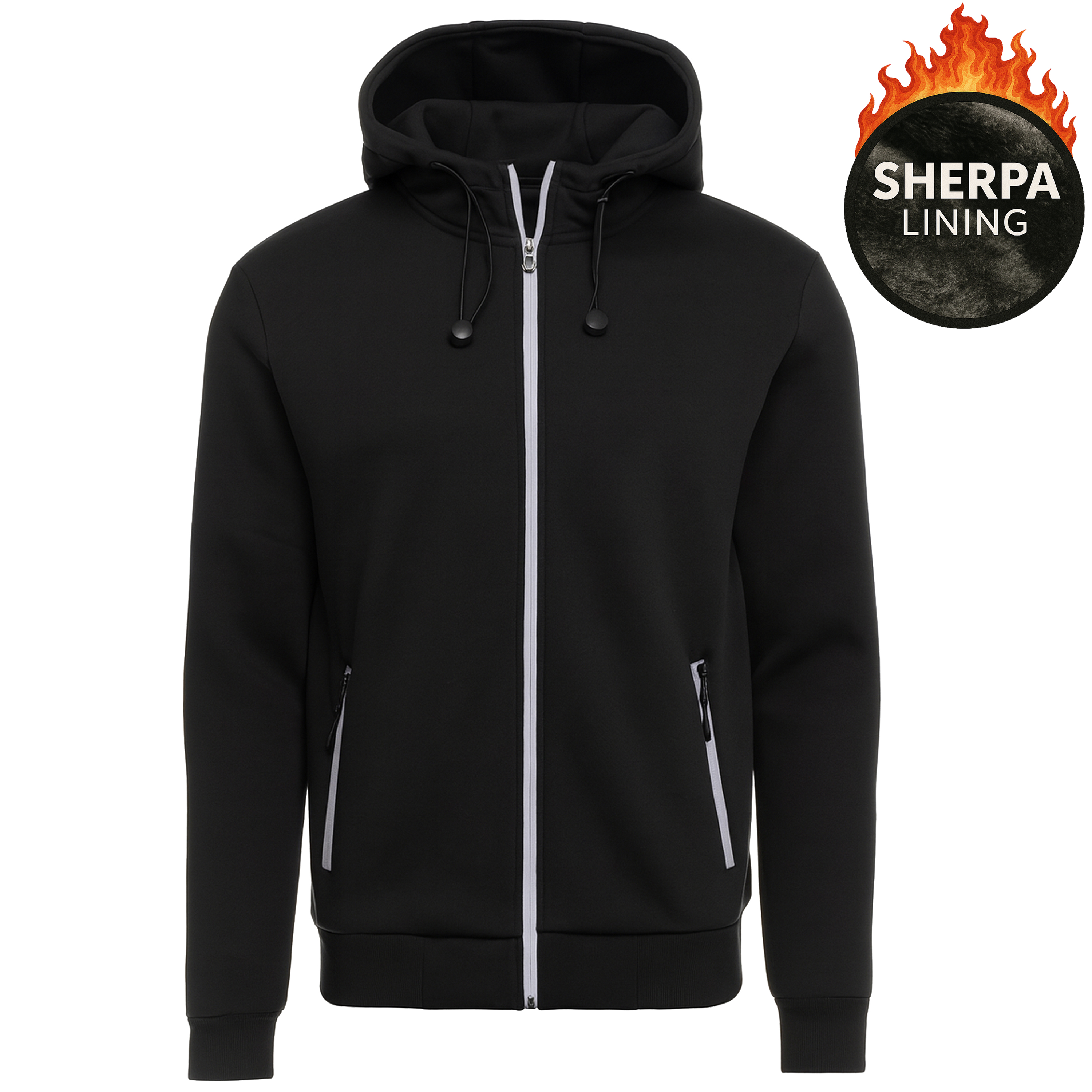 Mens Sherpa Classic Tech Zip Hoodie (S-3XL) - Gallery 23
