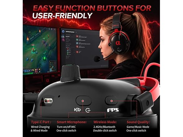Wireless Gaming Headset with Charging Station