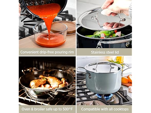 All-Clad FusionTec Ceramic Soup Pot 4 Quart 