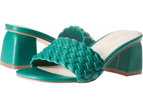 The Drop Women's Paisley Woven Square Toe Block Heel Sandal