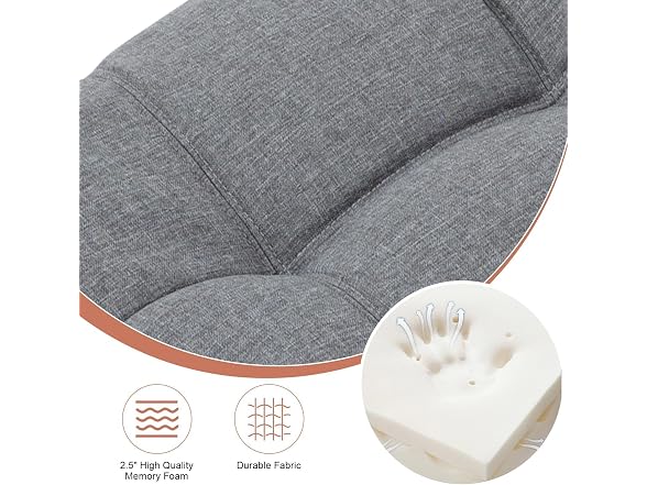 MUUEGM 71" Futon Sofa Bed, Memory Foam