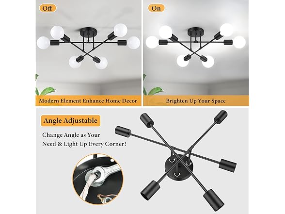 Bosceos 6-Light Industrial Ceiling Light