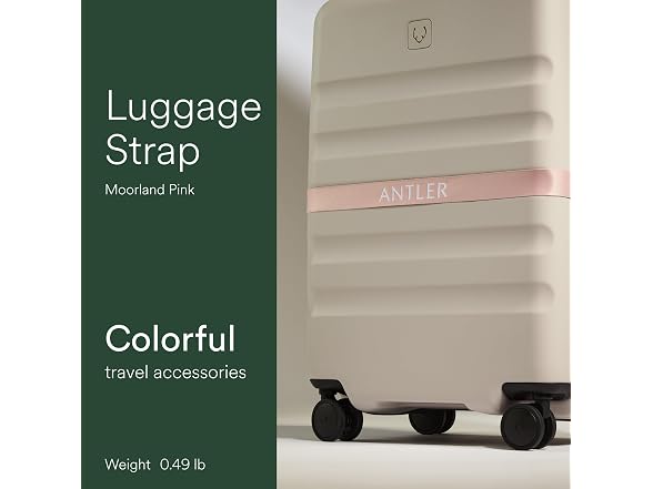 ANTLER Luggage Strap Moorland Pink 67"