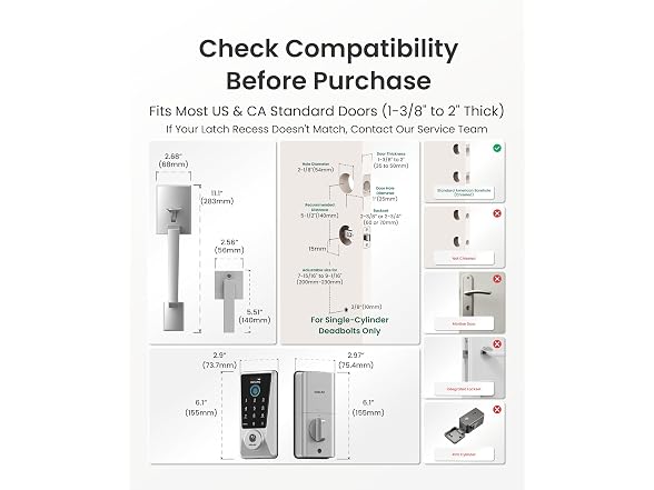 DESLOC D110 Plus Smart Lock w/Handle Set
