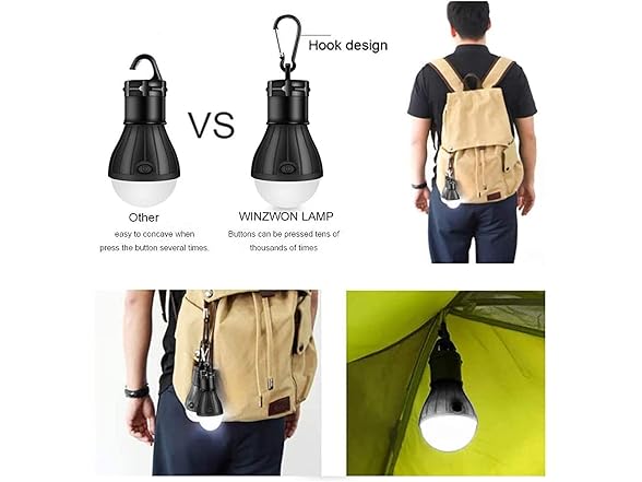 Mdybf Camping Light Waterproof LED Pack of 4