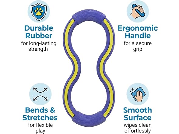 Outward Hound FlyFetch Tug Dog Toy, Durable Rubber