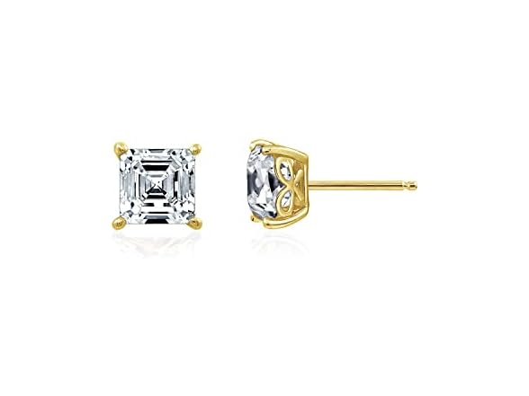 Amazon Essentials Princess Cut Studs