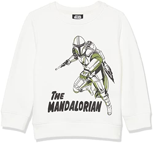 Amazon Essentials Disney | Marvel | Star Wars Boys' Fleece Pullover Crew Sweatshirts, Star Wars Mando, X-Large
