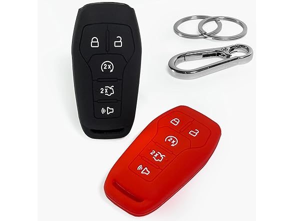 Click&Fit Ford Key Cover Black+Red 5btn