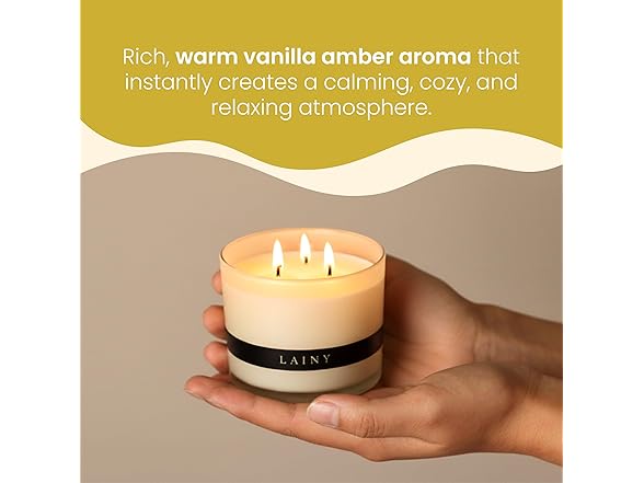 Vanilla Scent 3-Wick Scented Candle