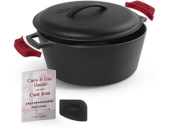 Cuisinel Cast Iron Dutch Oven - 7-Quart