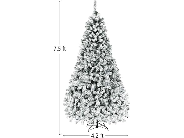 Goplus 7.5ft Pre-Lit Artificial Christmas Tree
