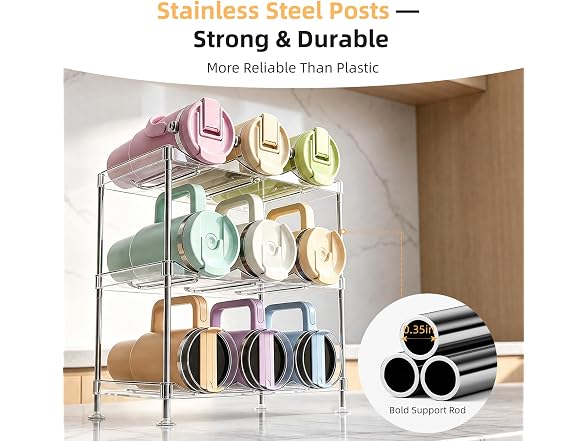 VNYIFAN Stackable Water Bottle Organizer
