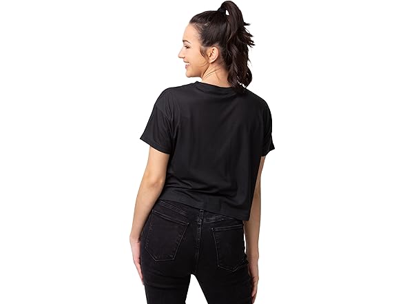 BUCS Womens Black Logo Crop Top