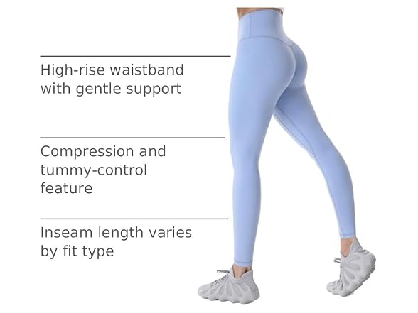 Sunzel Womens Leggings 28in S Light Blue