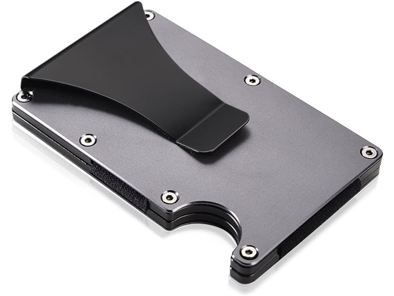 MFD SG-CardHolder-LightGrey RFID Blocking Slim Money Clip Light Grey