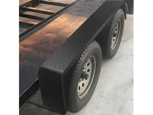 CHEINAUTO Heavy Duty Steel Diamond Plate Tandem Axle Trailer Fenders 72-7/8"x10-1/4"x13" (Fit 13"-15" Tires) - 2 Pcs