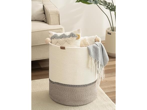 StorageWorks Cotton Rope Laundry Basket