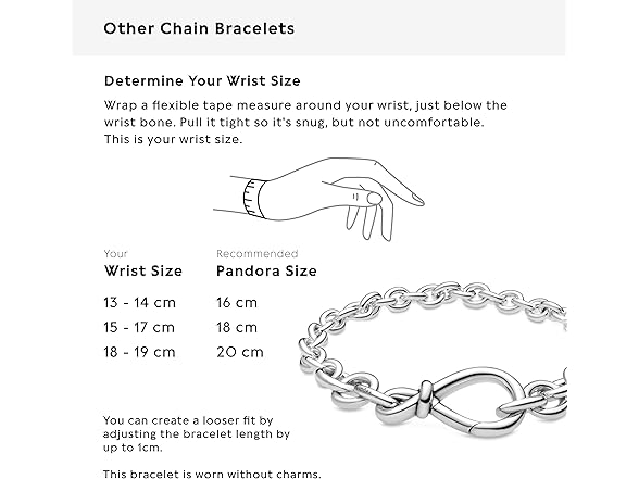 PANDORA Chunky Infinity Knot Chain Bracelet (Open Box)