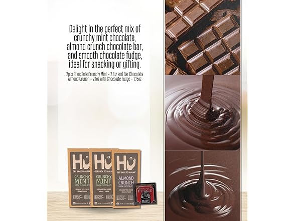 4 Item Set- Hu Chocolate Mint & Almond & Claeys Fudge