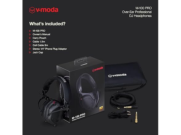 V-MODA DJ, Black, 210mm(W) x 140mm(D)