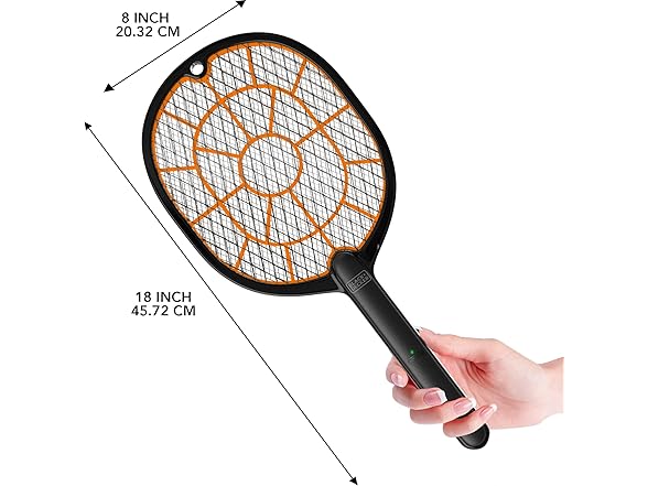 BLACK+DECKER Bug Zapper Racket – Electric Fly Swatter
