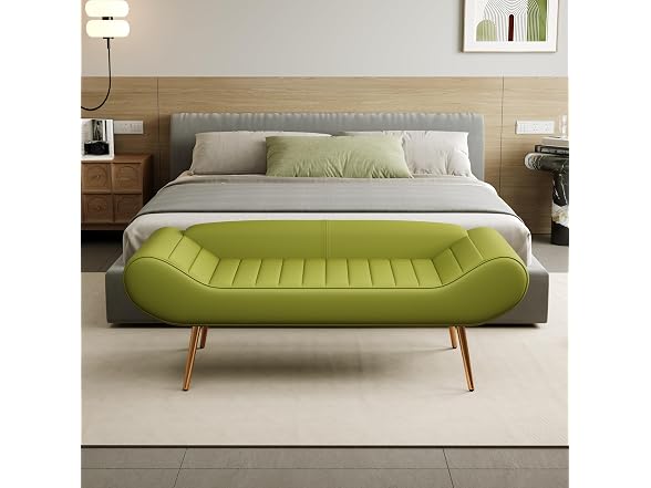 SPOFLYINN 57in Sofa Bench 400lbs Green