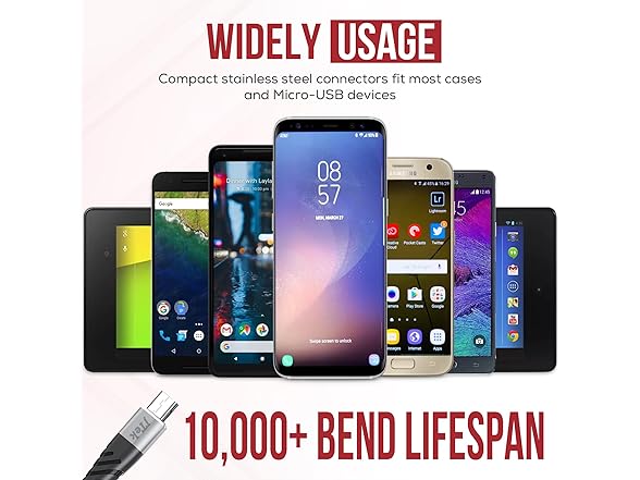 Jtek Micro USB Fast-Charging 3.3ft Cable