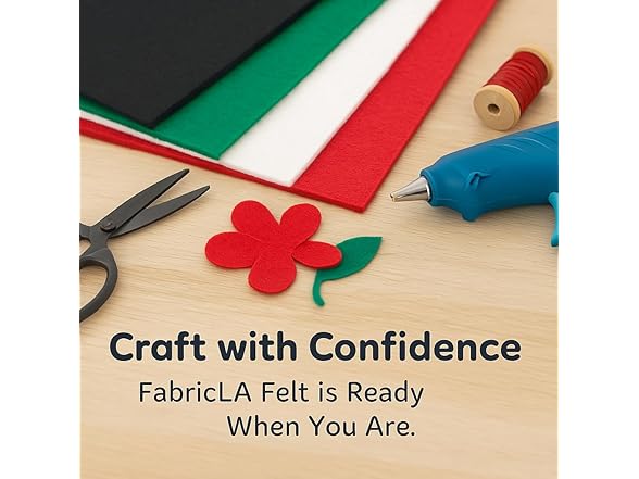 FabricLA Acrylic Felt Fabric, Half Yard (Kelly Green)