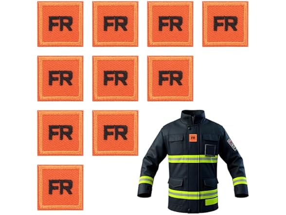 CLINTT 10Pcs FR Iron on Patches, Orange