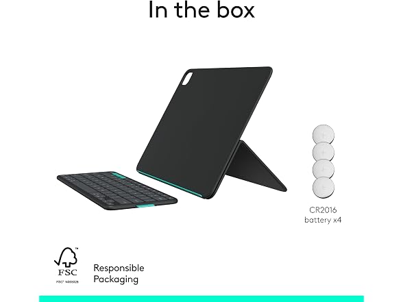 Logitech Flip Folio, Keyboard Case for iPad Pro
