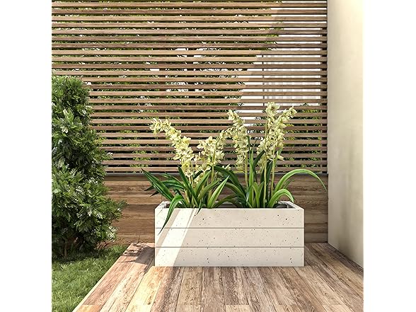 LeisureMod OP14DW Oasis Planter White