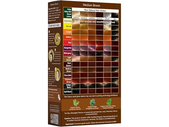 Indus Valley Medium Brown Henna Hair Color