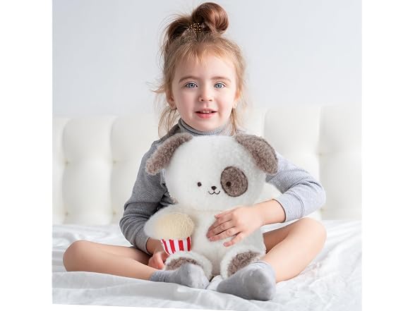 Linzy Boys 10” Bull Terrier Dog Stuffed Popcorn
