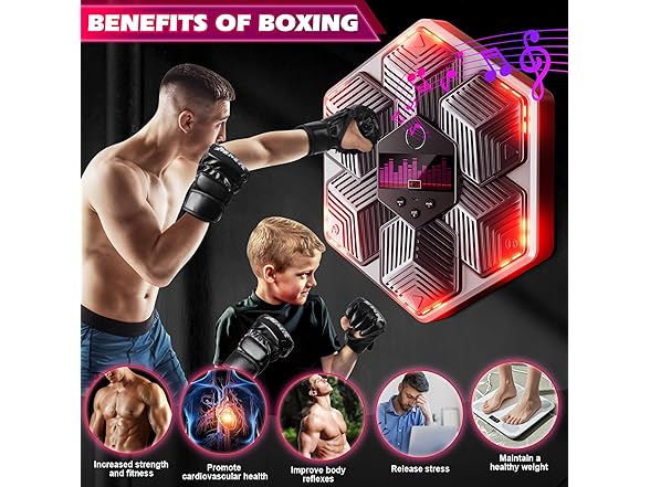 VAGAU Wall Boxing Machine with Gloves