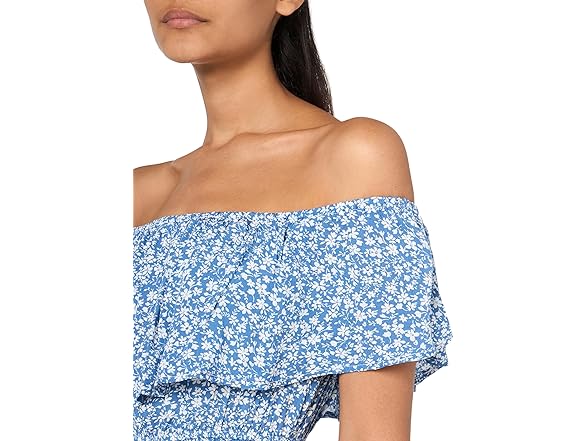 Coolmee Womens Casual Blueflower